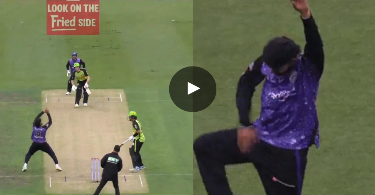 WATCH: Indian origin player does unique celebration after dismissing Cameron Bancroft – HEA vs THU, BBL|13 Daily Sports