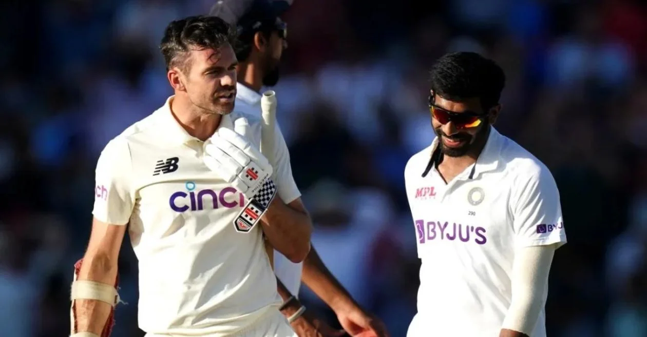 James Anderson and Jasprit Bumrah
