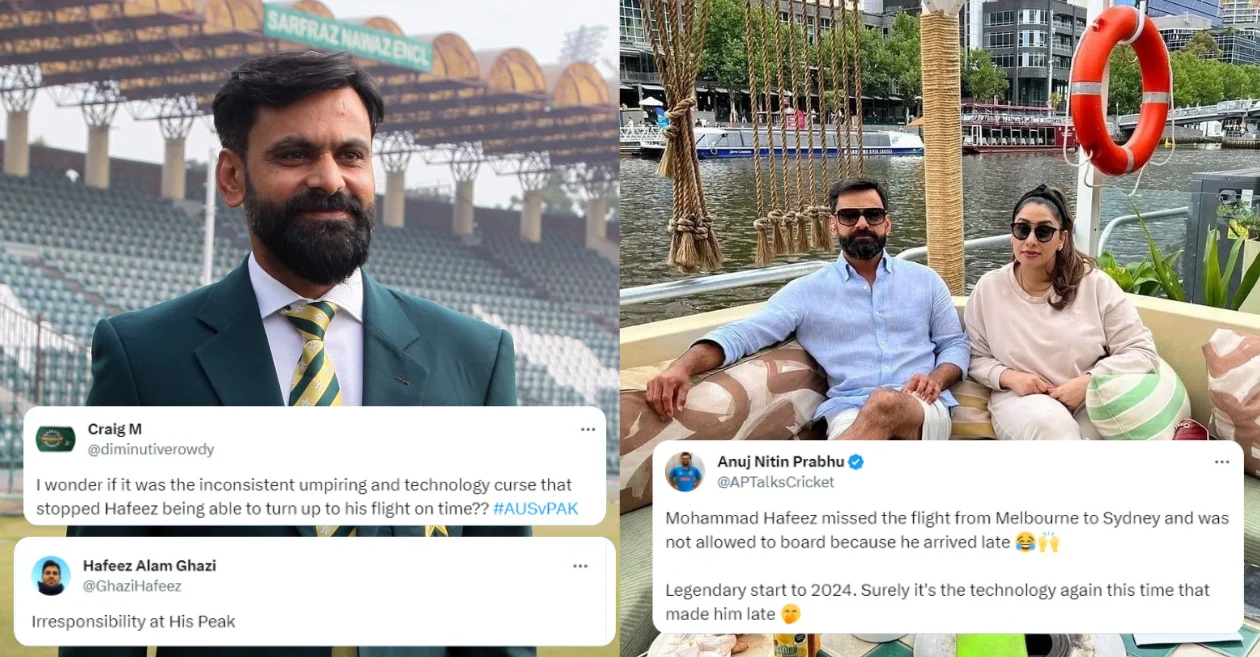 ‘I wonder if it was inconsistent umpiring’: Fans troll Pakistan Team Director Mohammad Hafeez for missing Sydney flight – AUS vs PAK