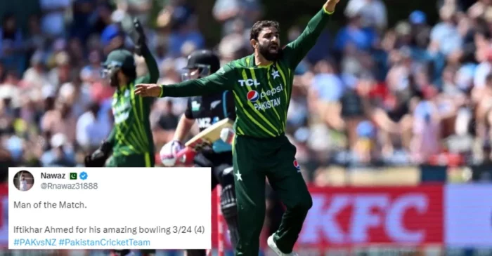 Twitter reactions: Iftikhar Ahmed’s sizzling bowling helps Pakistan beat New Zealand in 5th T20I to avoid series whitewash