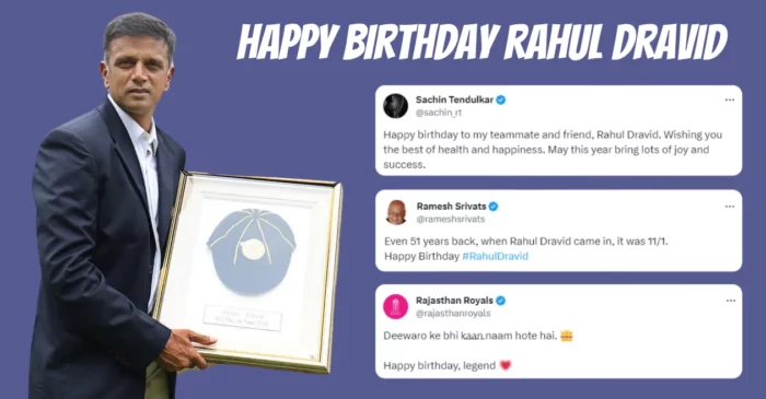 Wishes pour in for Rahul Dravid on his birthday as the ‘Wall of Indian Cricket’ turns 51