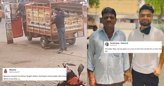 Video of Rinku Singh’s father delivering Cylinders surfaces; Twitter pours out respect and admiration