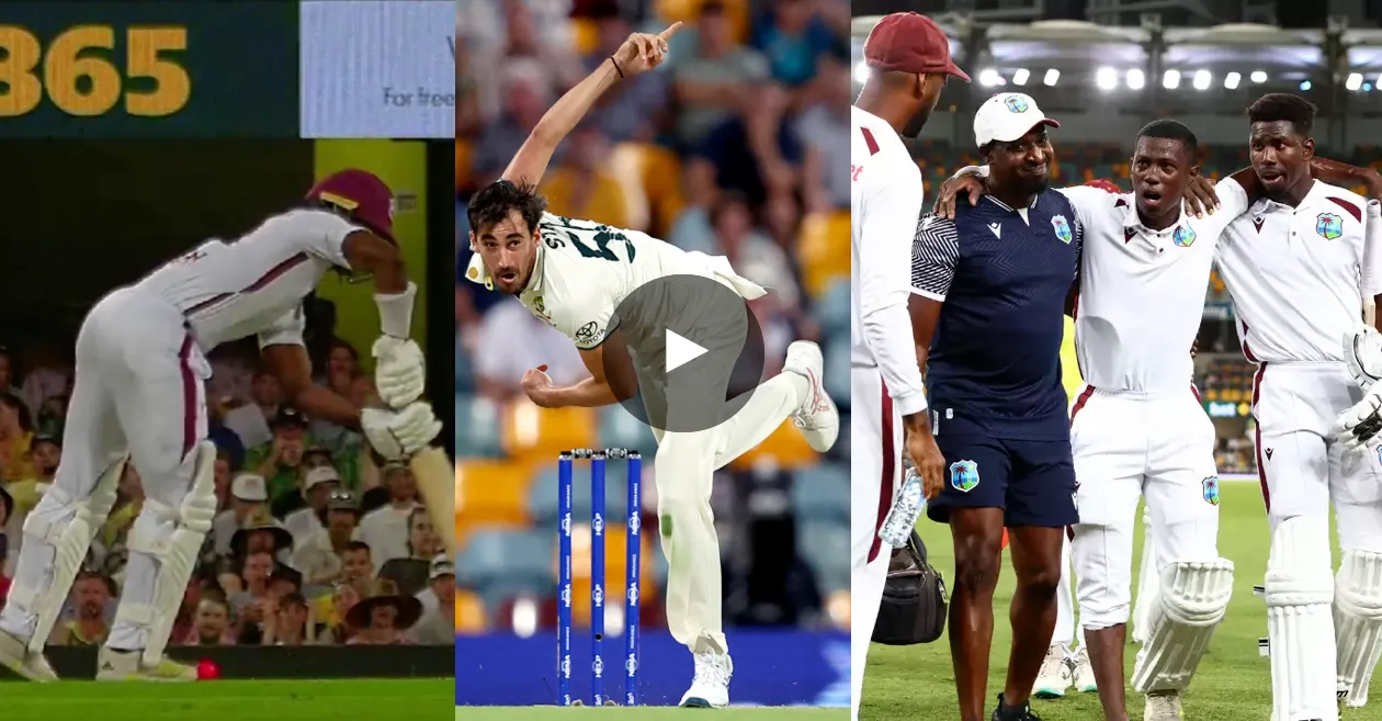 WATCH Mitchell Starc s lethal yorker breaks Shamar Joseph s toe