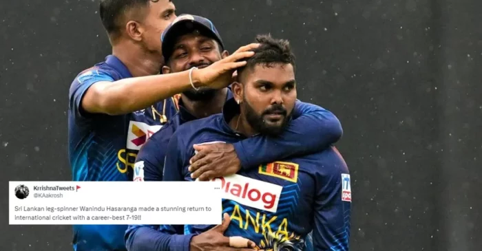 Twitter reactions: Wanindu Hasaranga’s unreal 7-fer helps Sri Lanka thrash Zimbabwe in 3rd ODI to clinch series