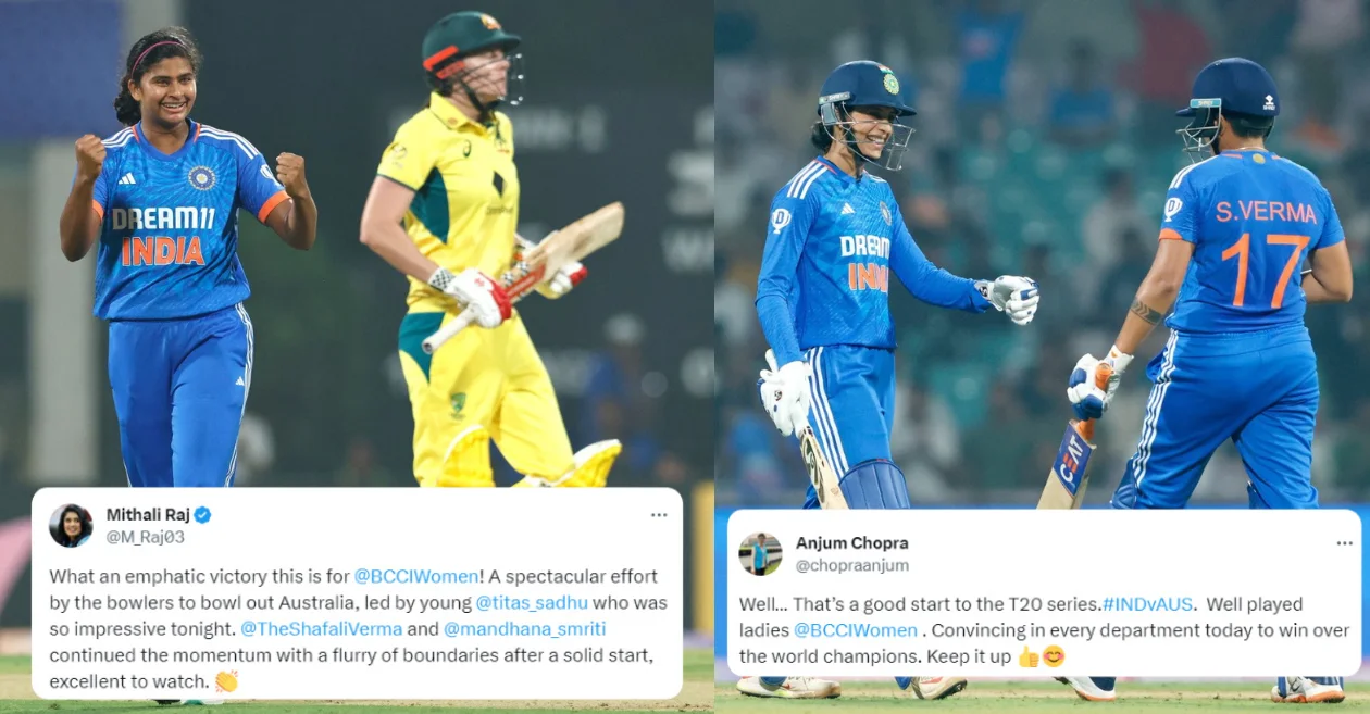Twitter reactions: Titas Sadhu, Smriti Mandhana and Shafali Verma shine in India’s dominant win over Australia in 1st Women’s T20I