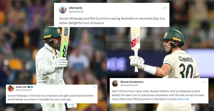 Twitter reactions: Pat Cummins, Usman Khawaja showcase brilliance as Australia stages a resurgence on Day 2 of Gabba Test – AUS vs WI 2024
