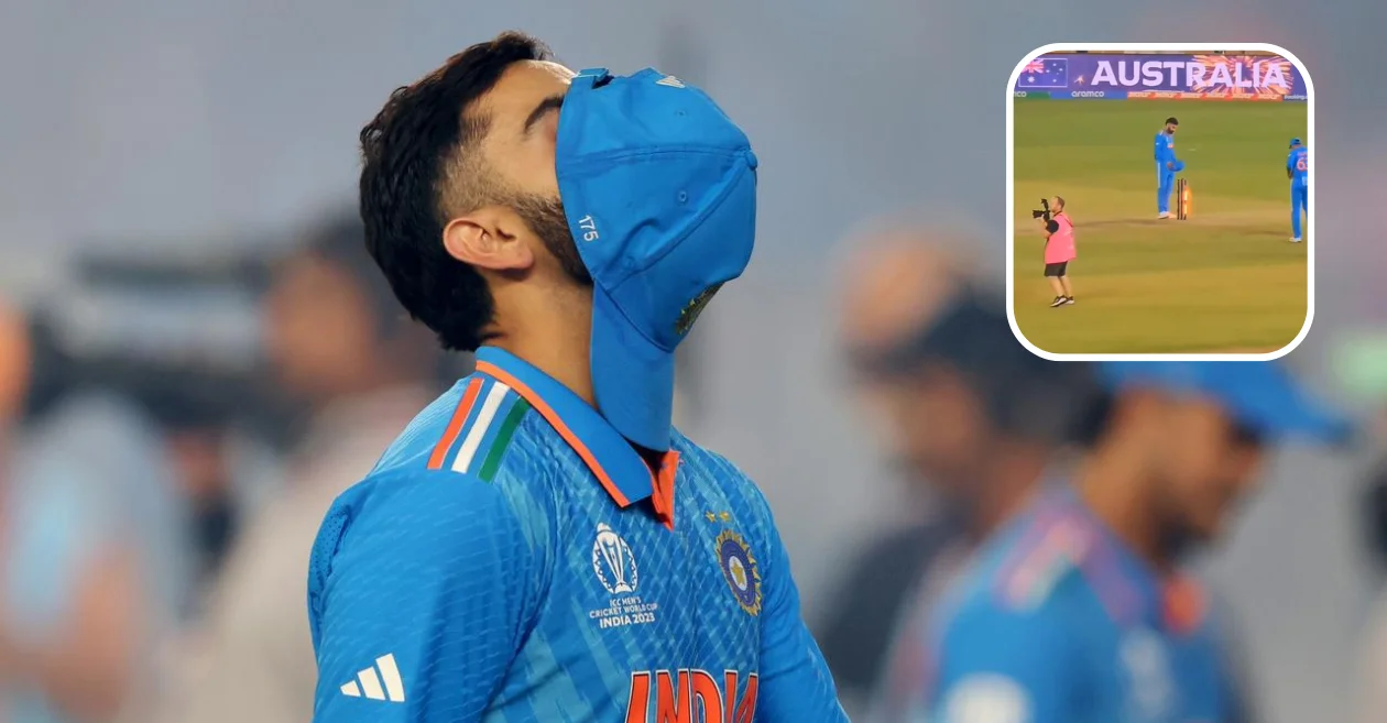 Unseen video of dejected Virat Kohli dislodging the bails after ODI World Cup 2023 Final loss against Australia goes viral