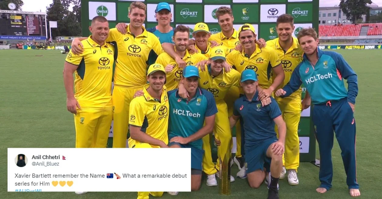 ट्विटर प्रतिक्रियाएं: ज़ेवियर बार्टलेट चमके, ऑस्ट्रेलिया ने वनडे सीरीज़ में वेस्टइंडीज़ को हराया