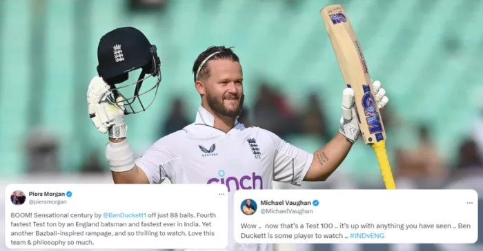 Twitter reactions: Ben Duckett’s counter ton ensures England stay in contention against India on Day 2 of the Rajkot Test