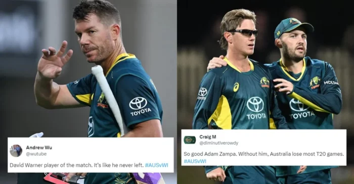 Twitter reactions: David Warner, Adam Zampa star in Australia’s 11-run win over West Indies in the 1st T20I