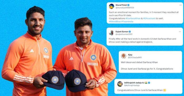 IND vs ENG: Netizens overjoyed after Sarfaraz Khan and Dhruv Jurel make debuts for India against England in Rajkot Test