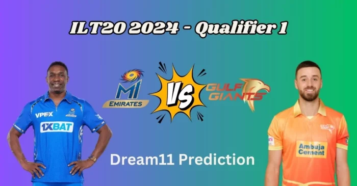 EMI vs GUL, ILT20 UAE 2024, Qualifier 1: Match Prediction, Dream11 Team, Fantasy Tips & Pitch Report | MI Emirates vs Gulf Giants