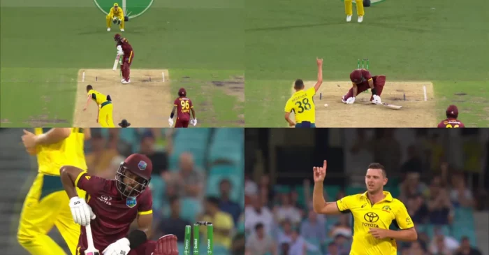 AUS vs WI [WATCH]: Josh Hazlewood’s unplayable jaffa stuns Shai Hope in 2nd ODI
