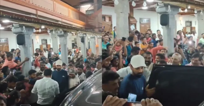 WATCH: KL Rahul gets surrounded by massive crowd on his visit to Sree Siddaganga Mutt in Tumkur