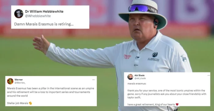 Fans shower respect as ICC umpire Marais Erasmus announces retirement after the NZ vs AUS Tests