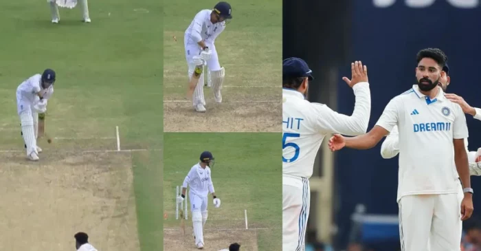 IND vs ENG [WATCH]: Mohammed Siraj bowls a jaffa to clean up Tom Hartley on Day 1 of the Ranchi Test