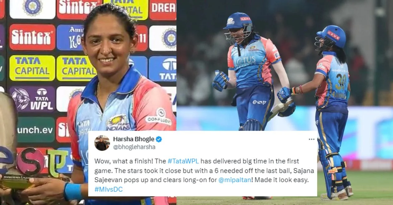 Twitter reactions: Harmanpreet Kaur, S Sanjana sizzle in Mumbai Indians’ thrilling win over Delhi Capitals in WPL 2024 opener