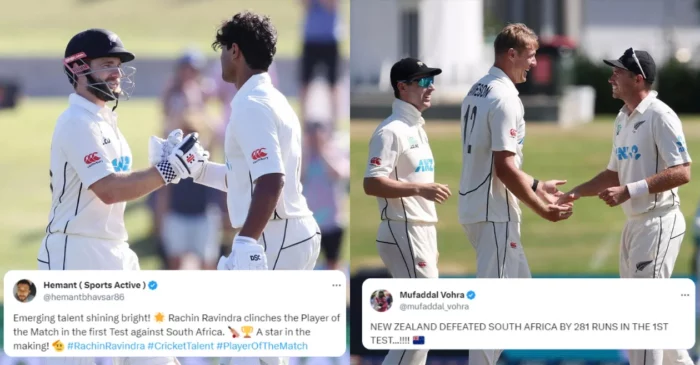 Twitter reactions: Kane Williamson’s twin tons, Rachin Ravindra’s double century propel New Zealand to emphatic win over South Africa in 1st Test
