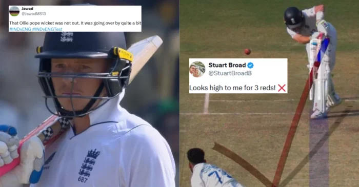 IND vs ENG: Stuart Broad, Michael Vaughan & others react on the controversial DRS dismissal of Ollie Pope