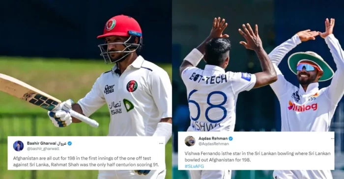 Twitter reactions: Sri Lankan bowlers’ clinical show outshines Rahmat Shah’s gritty knock for Afghanistan on Day 1 of the only Test