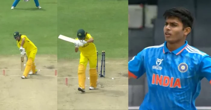 IND vs AUS [WATCH]: Raj Limbani cleans up Sam Konstas with a peach of a delivery in U19 World Cup 2024 final