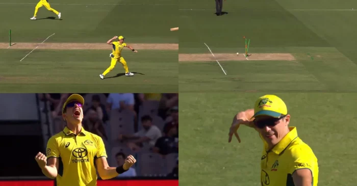 AUS vs WI [WATCH]: Sean Abbott pulls off a bow and arrow celebration after hitting the bulls eye in 1st ODI
