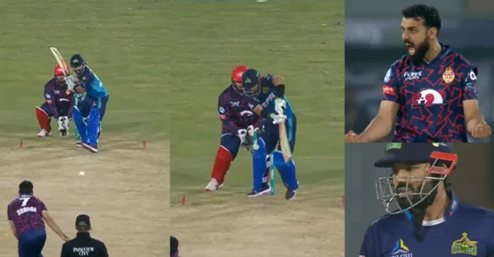WATCH: Shadab Khan’s pump-up celebration after dismissing Mohammad Rizwan in PSL 2024