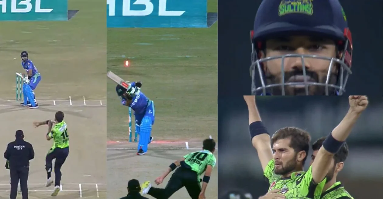 PSL 2024 [WATCH]: Shaheen Afridi cleans up Mohammad Rizwan with a brilliant inswinger during LAH vs MUL clash