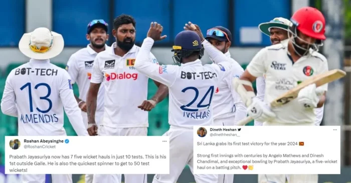 Twitter reactions: Prabath Jayasuriya guides Sri Lanka to remarkable 10-wicket win over Afghanistan in the one-off Test