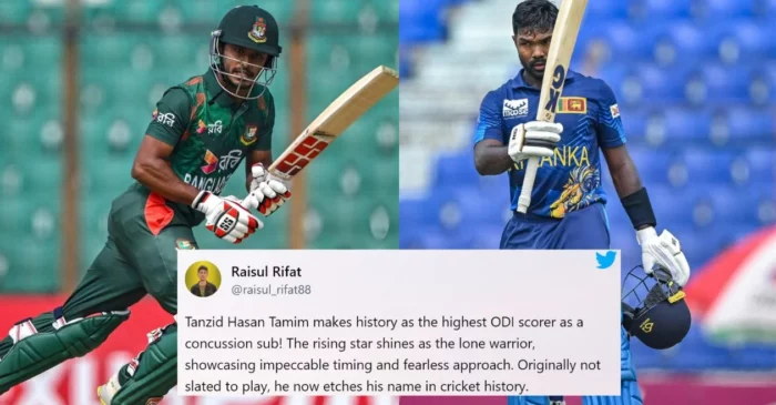 Twitter reactions: Tanzid Hasan outshines Janith Liyanage’s ton as Bangladesh pip Sri Lanka in 3rd ODI to seal the series