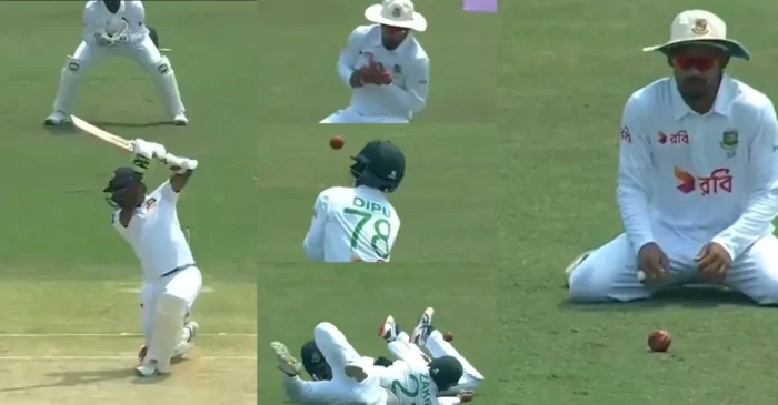 BAN vs SL [WATCH]: Bangladesh fielders’ comical juggling in the slip cordon gives life to Prabath Jayasuriya