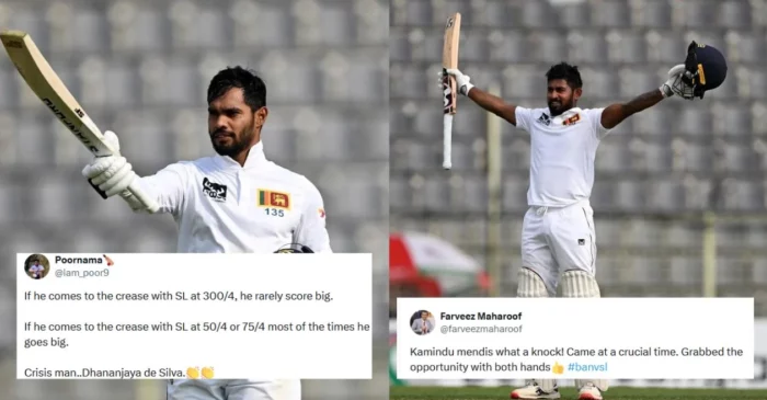 Twitter reactions: Dhananjaya de Silva, Kamindu Mendis spearhead Sri Lanka’s fightback against Bangladesh on Day 1 of the Sylhet Test
