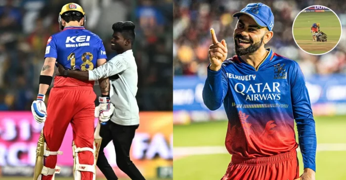 IPL 2024 [WATCH]: Fan breaches security to hug Virat Kohli and touch his feet during RCB vs PBKS clash in M Chinnaswamy
