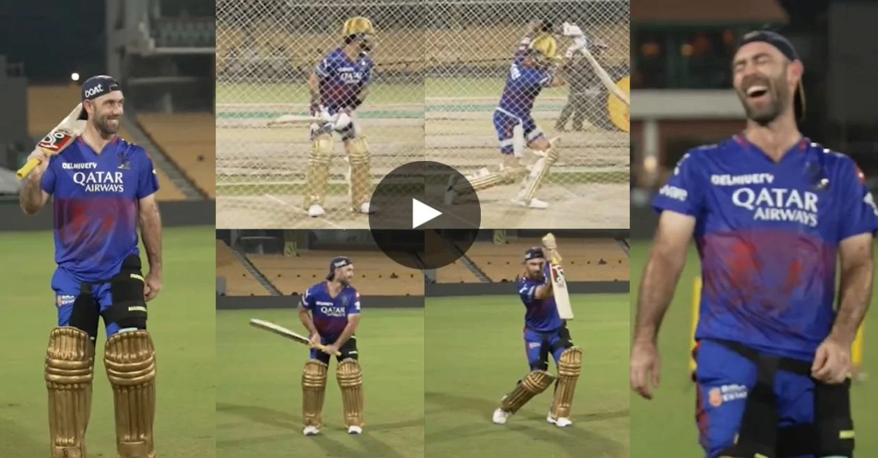 Video: Glenn Maxwell impersonates Virat Kohli’s batting in practice before intense CSK vs RCB match at IPL 2024