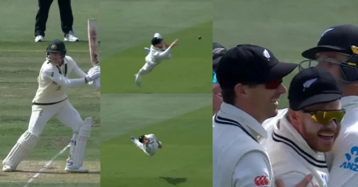 NZ vs AUS [WATCH]: Glenn Phillips grabs ‘catch of the match’ to dismiss Marnus Labuschagne in Christchurch Test