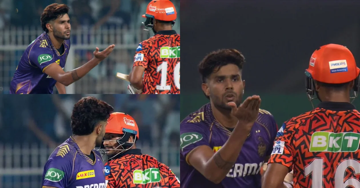 WATCH: Harshit Rana gives a fiery flying kiss send-off to Mayank Agarwal during KKR vs SRH clash at IPL 2024