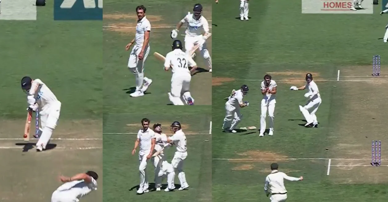 NZ vs AUS [WATCH]: Kane Williamson gets run out after a bizarre mid-pitch collision with Will Young in Wellington Test