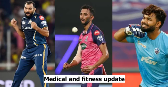 BCCI provides medical and fitness updates regarding Mohammed Shami, Prasidh Krishna and Rishabh Pant