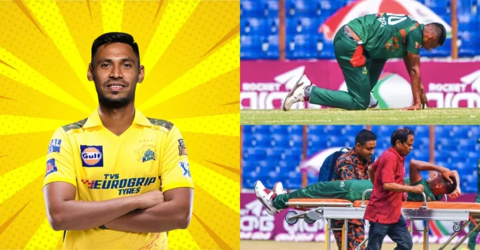 Another injury setback hits CSK as Mustafizur Rahman leaves the field on a stretcher ahead of IPL 2024