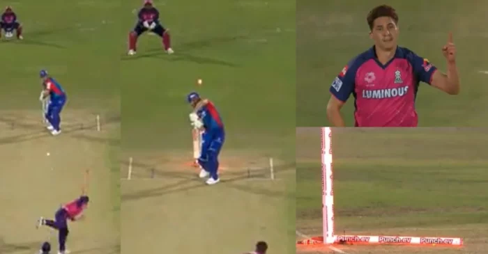 WATCH: Nandre Burger cleans up Mitchell Marsh with a peach of a delivery | IPL 2024, RR vs DC