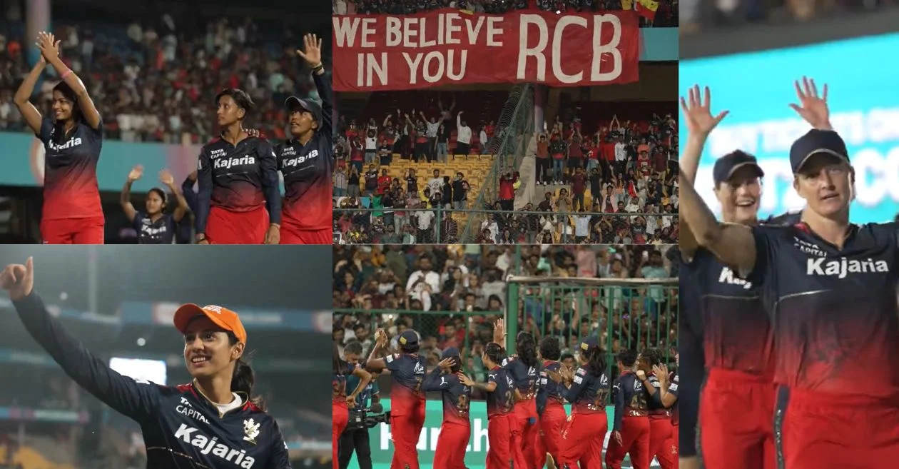 WATCH: RCB players express gratitude at Chinnaswamy crowd after their last game at the venue in WPL 2024