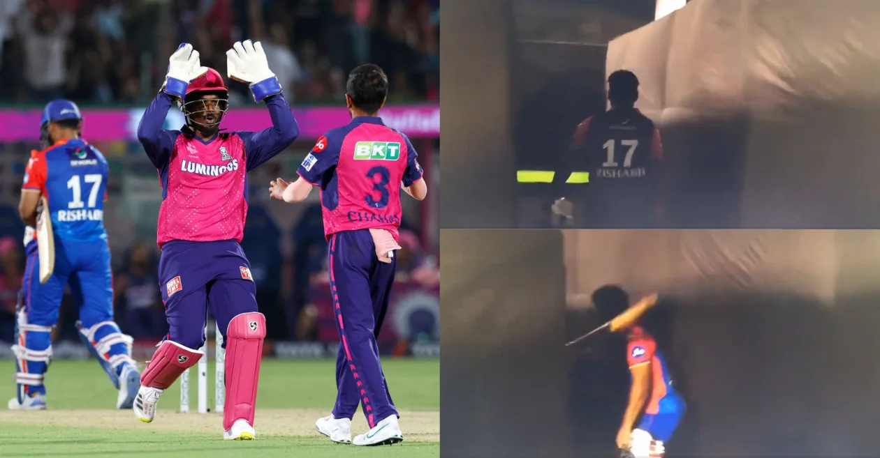 IPL 2024 [WATCH]: Rishabh Pant throws his bat in anger after falling prey to Yuzvendra Chahal in RR vs DC clash