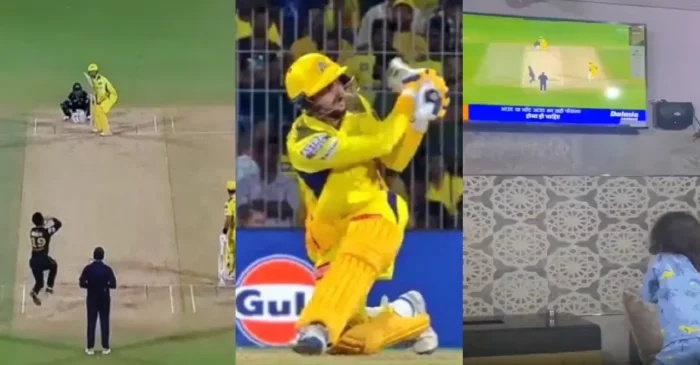 WATCH: Sameer Rizvi’s family goes crazy as the young CSK batter hits Rashid Khan for 2 sixes on IPL debut
