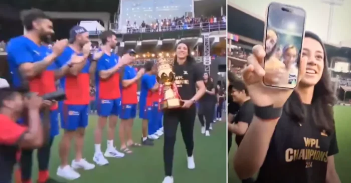 WATCH: Smriti Mandhana & Co. receive Guard of Honour from RCB men’s team at their Unbox Event