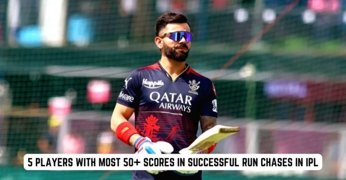 Top 5 players with most 50+ scores in successful run chases in the IPL history