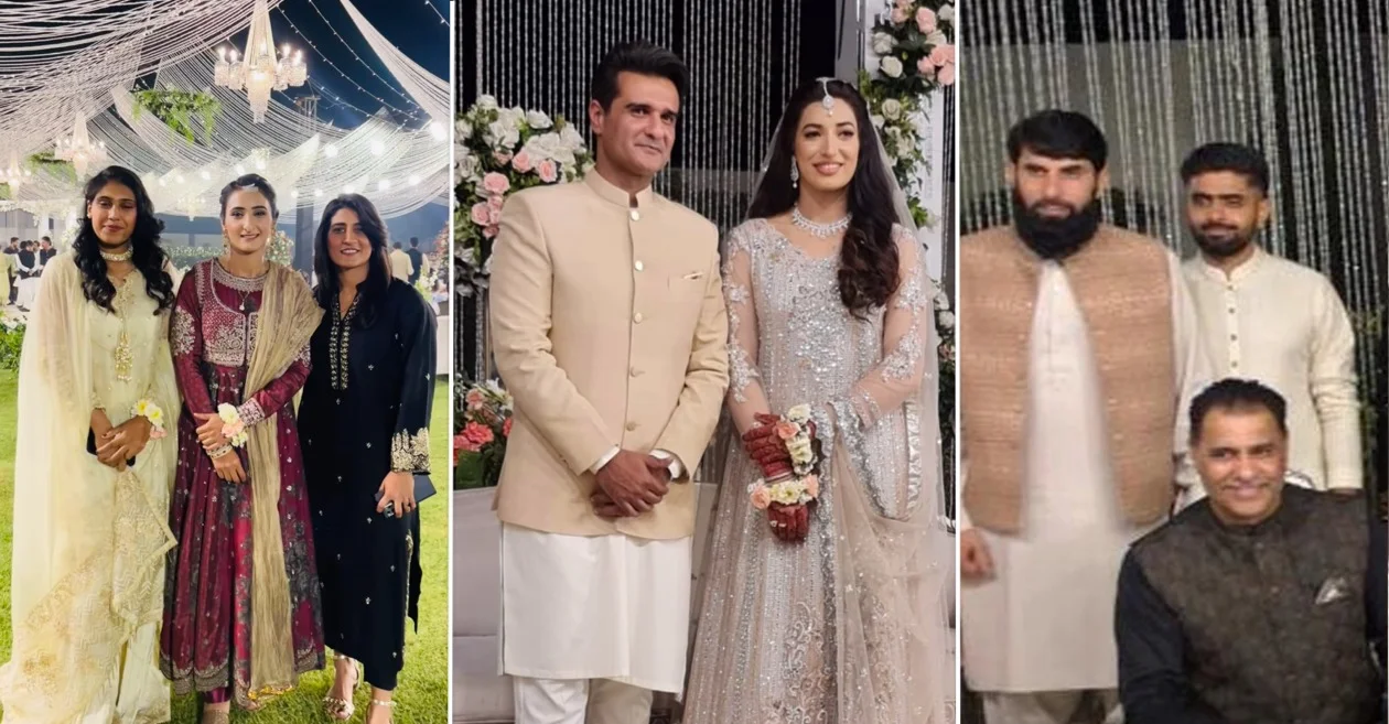 Bismah Maroof, Babar Azam and others attend Aliya Riaz’s wedding ceremony; pics & videos go viral