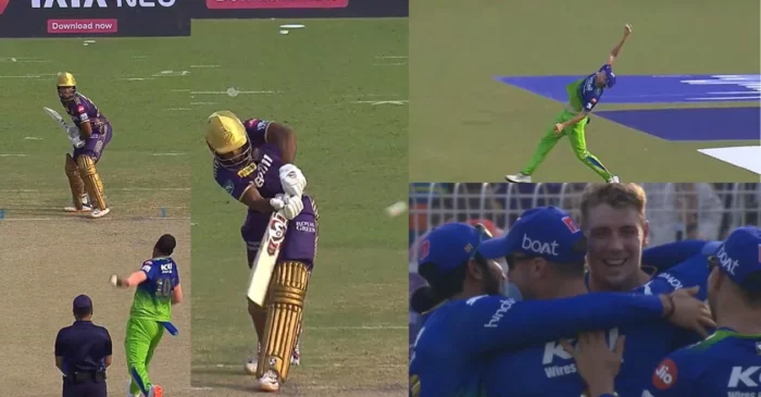 KKR vs RCB [WATCH]: Cameron Green takes a sublime one handed catch to dismiss Angkrish Raghuvanshi | IPL 2024