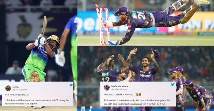 Twitter reactions: KKR survives Karn Sharma scare to beat RCB in a nail-biting thriller | IPL 2024