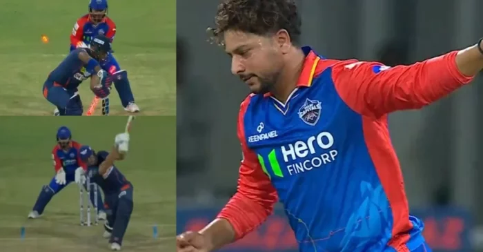 IPL 2024 [WATCH]: Kuldeep Yadav gives LSG double blows by dismissing Marcus Stoinis and Nicholas Pooran in same over
