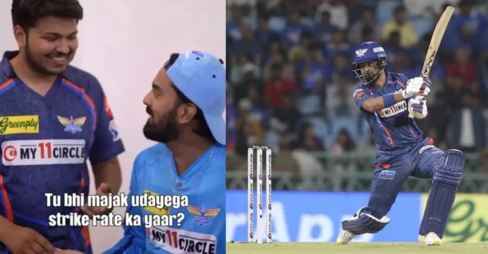 IPL 2024: KL Rahul indulges in a hilarious banter with social media influencer Shubham Gaur; video goes viral